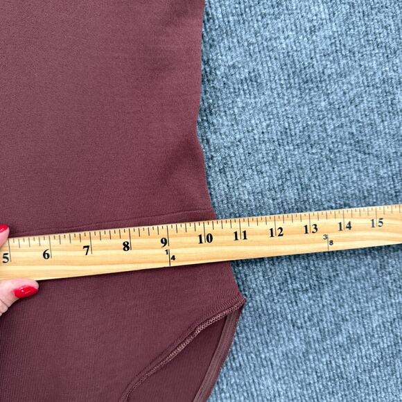 Zara Bodysuit Womens Small Rust V-Neck Spaghetti Strap Fitted Tank Top - Picture 6 of 8